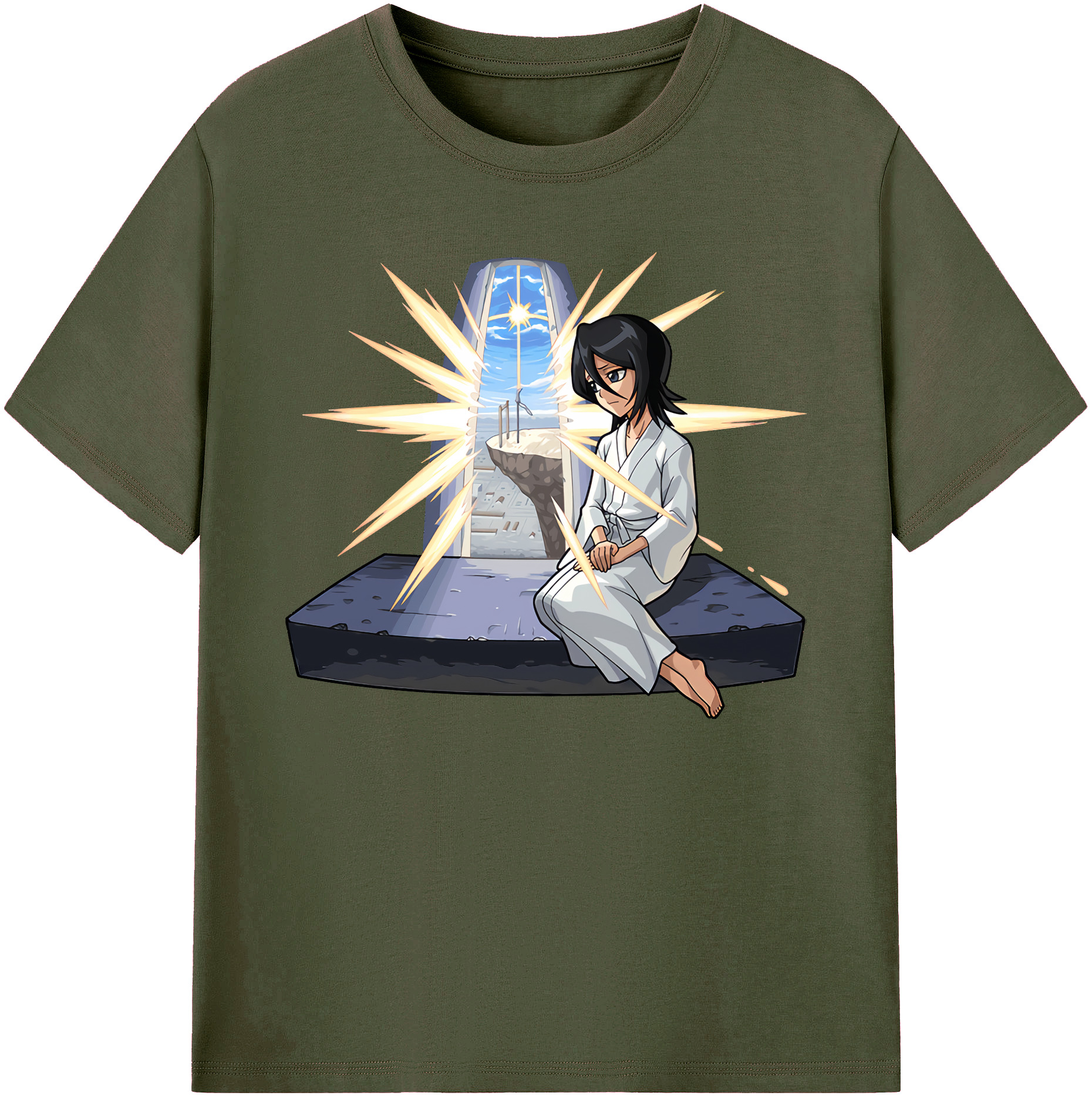 （画像用） ブリーチ 朽木ルキア BLEACH Kuchiki Rukia 綿100％ メンズ半袖Tシャツ｜肌触りやわらか＆通気性